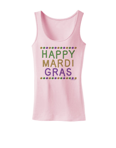 Happy Mardi Gras Beads Womens Tank Top-Womens Tank Tops-TooLoud-SoftPink-X-Small-Davson Sales