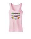 Pixel Happy St Patricks Day Womens Petite Tank Top-TooLoud-SoftPink-X-Small-Davson Sales