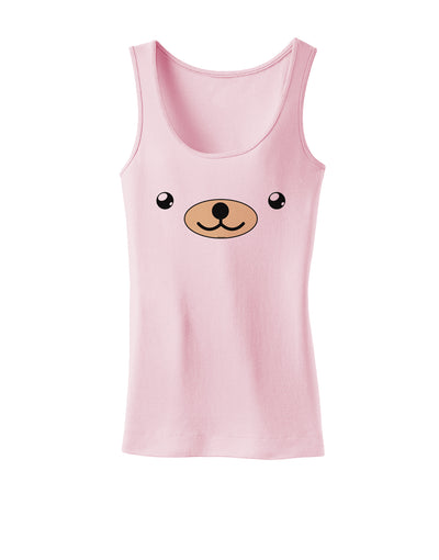 Kyu-T Face - Beartholomew the Teddy Bear Womens Tank Top-Womens Tank Tops-TooLoud-SoftPink-X-Small-Davson Sales