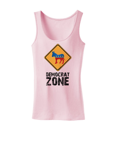 Democrat Zone Womens Petite Tank Top-TooLoud-SoftPink-X-Small-Davson Sales