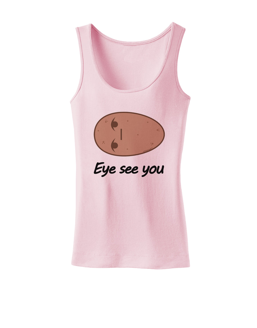 Potato - Eye See You Womens Tank Top-Womens Tank Tops-TooLoud-White-X-Small-Davson Sales