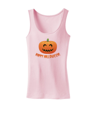 Happy Halloween Jack-o-lantern Womens Tank Top-Womens Tank Tops-TooLoud-SoftPink-X-Small-Davson Sales