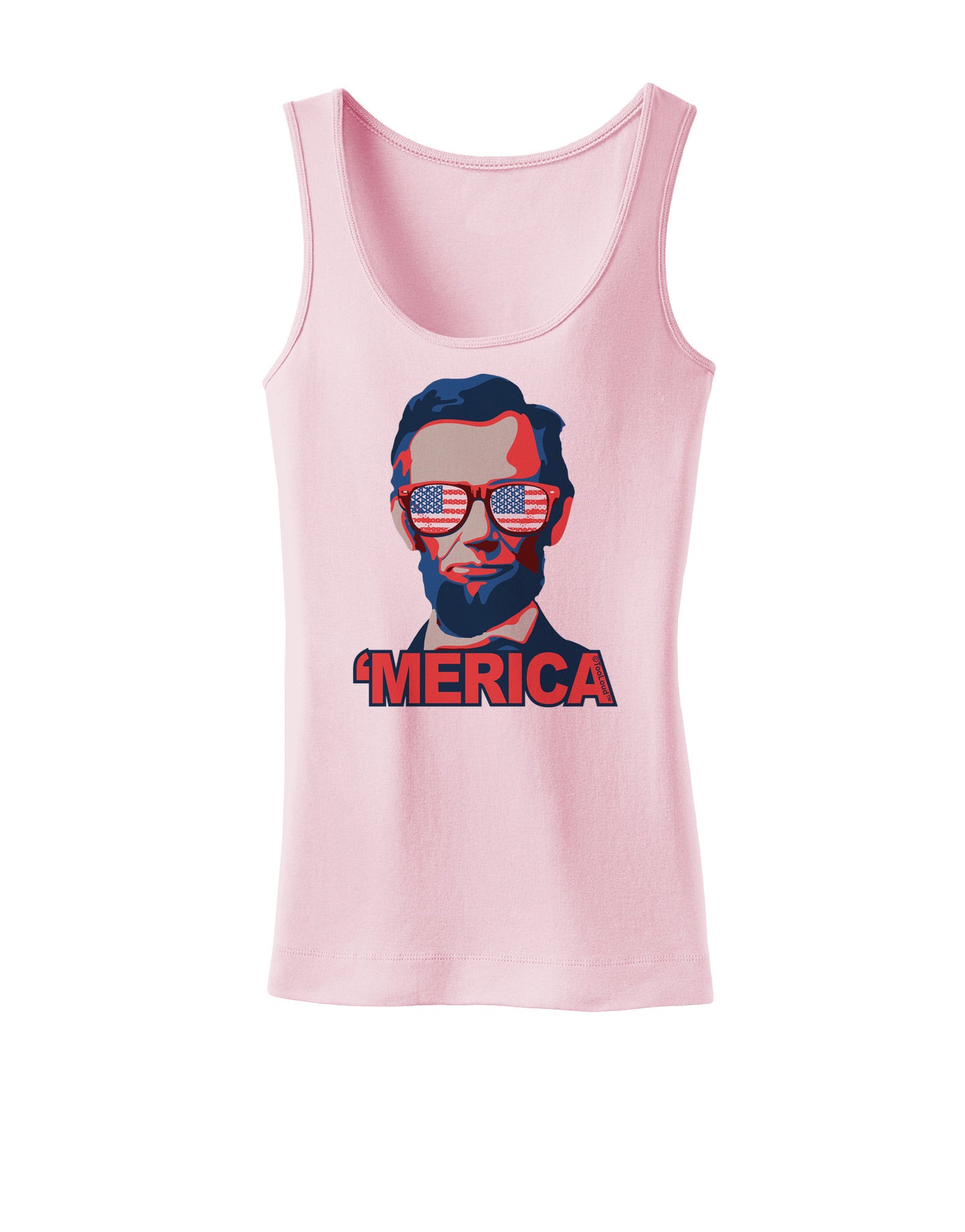Lincoln Merica Womens Petite Tank Top-TooLoud-SoftPink-X-Small-Davson Sales