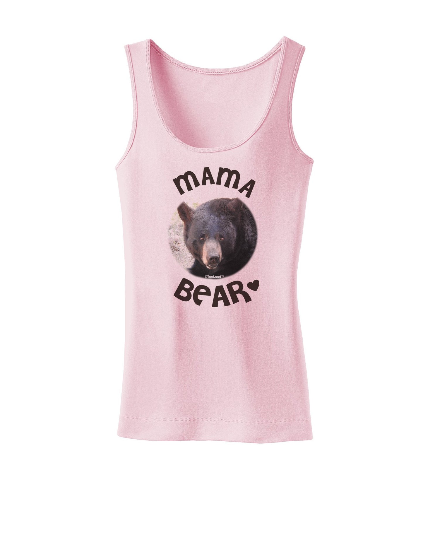 Black Bear - Mama Bear Womens Petite Tank Top-TooLoud-SoftPink-XXXX-Large-Davson Sales