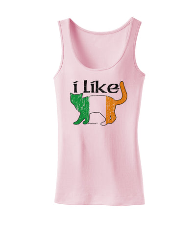 I Like Irish Cat Silhouette Womens Tank Top by TooLoud-Womens Tank Tops-TooLoud-SoftPink-X-Small-Davson Sales