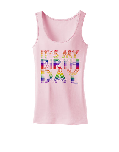 It's My Birthday - Candy Colored Dots Womens Tank Top by TooLoud-Womens Tank Tops-TooLoud-SoftPink-X-Small-Davson Sales