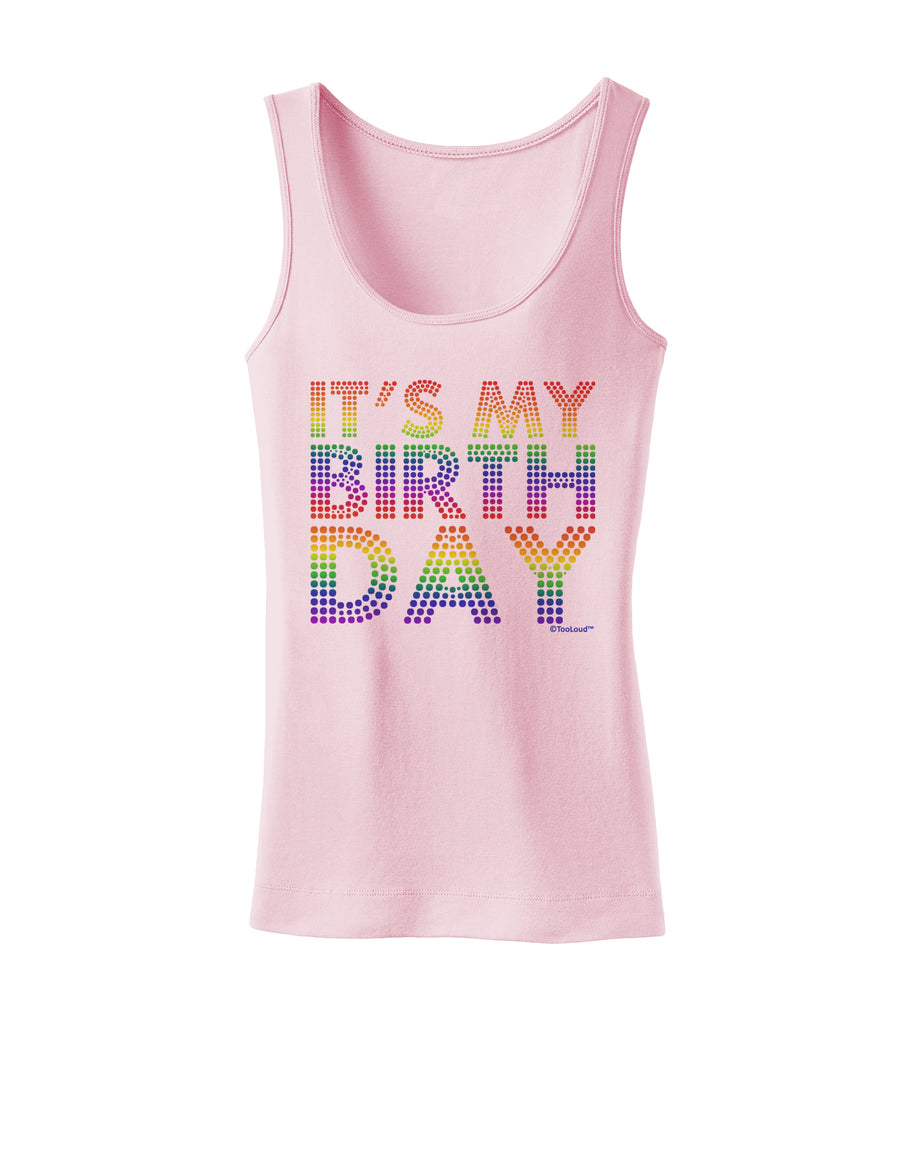 It's My Birthday - Candy Colored Dots Womens Tank Top by TooLoud-Womens Tank Tops-TooLoud-White-X-Small-Davson Sales