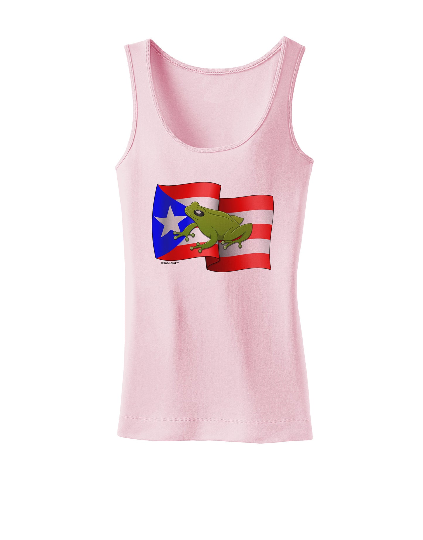 Puerto Rico Coqui Womens Petite Tank Top-TooLoud-SoftPink-X-Small-Davson Sales