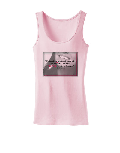 TooLoud Where Smiles Mark Twain Womens Petite Tank Top-TooLoud-SoftPink-X-Small-Davson Sales