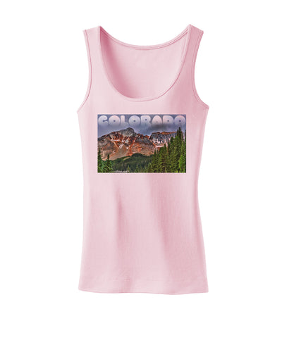 Colorado Mountains Forrest Text Womens Tank Top-Womens Tank Tops-TooLoud-SoftPink-X-Small-Davson Sales