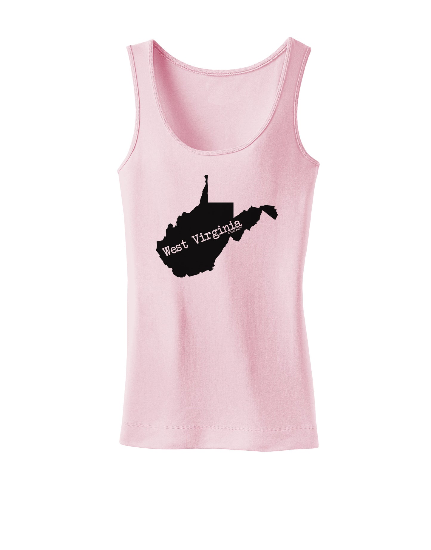 West Virginia - United States Shape Womens Tank Top-Womens Tank Tops-TooLoud-SoftPink-X-Small-Davson Sales