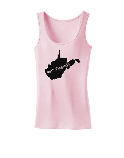 West Virginia - United States Shape Womens Tank Top-Womens Tank Tops-TooLoud-SoftPink-X-Small-Davson Sales