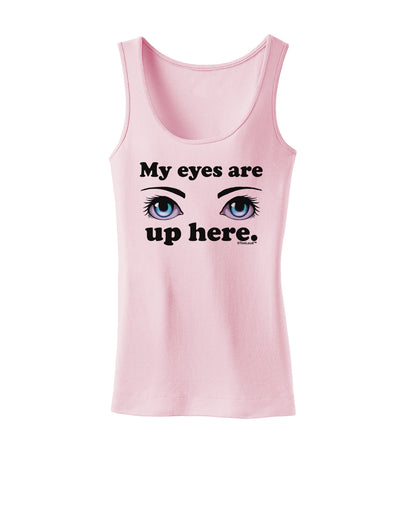 Eye Up Here Womens Petite Tank Top-TooLoud-SoftPink-X-Small-Davson Sales