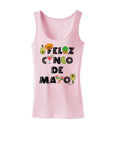 Feliz Cinco de Mayo - Fiesta Icons Womens Tank Top by TooLoud-Womens Tank Tops-TooLoud-SoftPink-X-Small-Davson Sales