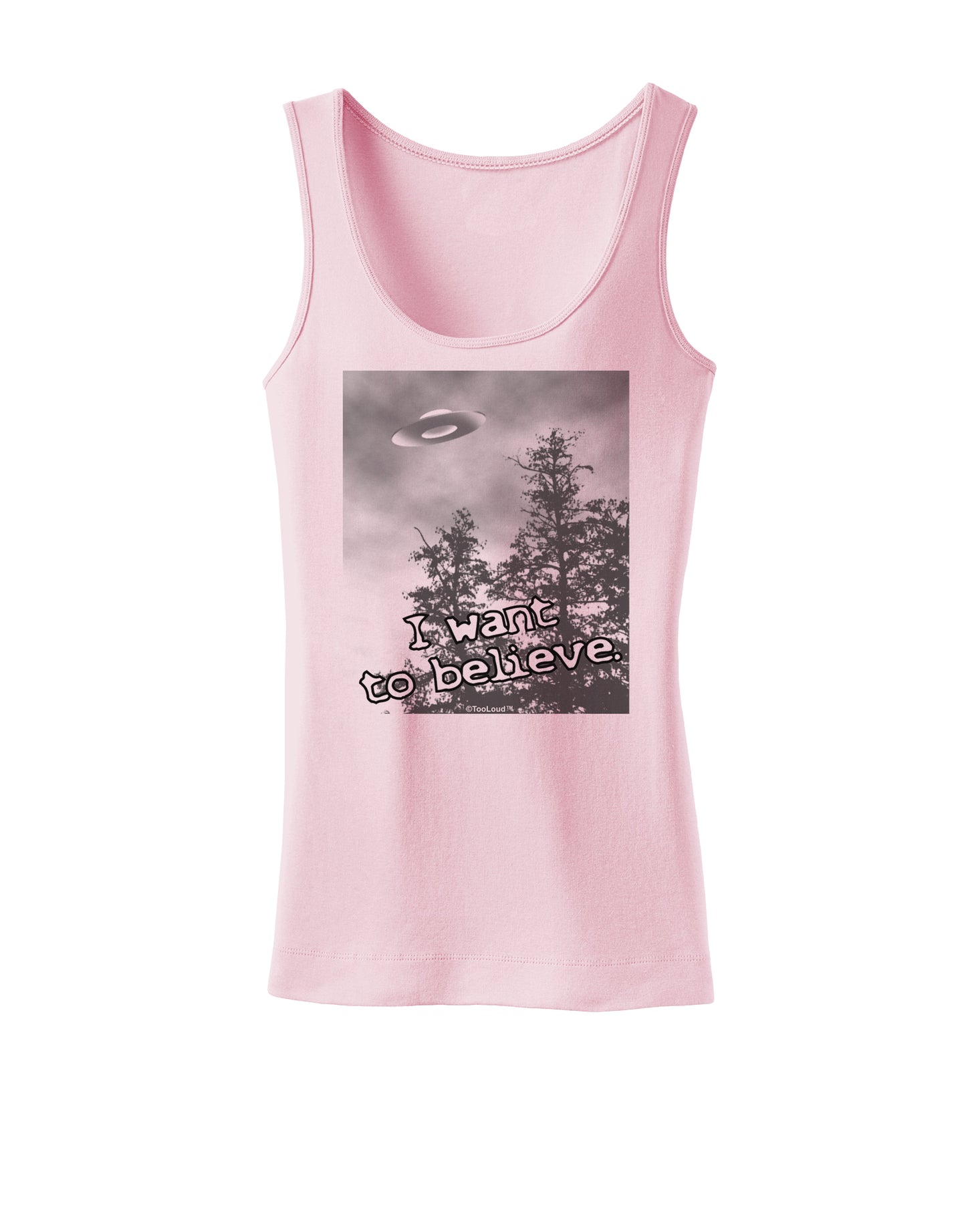I Want to Believe - UFO Womens Tank Top by TooLoud-Womens Tank Tops-TooLoud-SoftPink-X-Small-Davson Sales