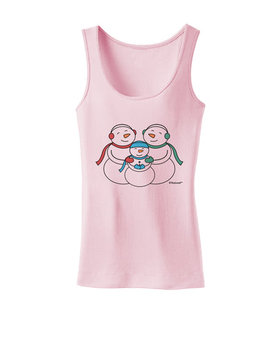 Cute Snowman Family with Boy Womens Tank Top by TooLoud-Womens Tank Tops-TooLoud-SoftPink-X-Small-Davson Sales