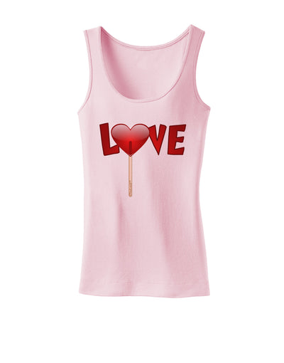 Love Lollipop Womens Petite Tank Top-TooLoud-SoftPink-X-Small-Davson Sales