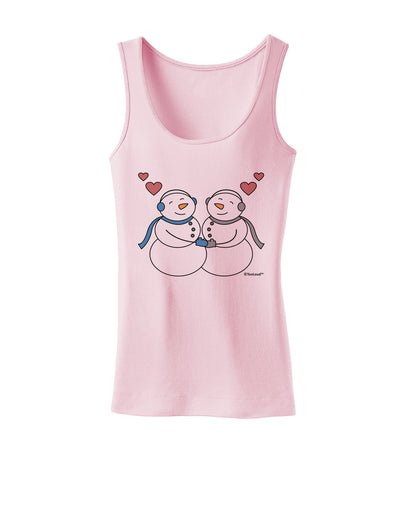 Cute Snowman Couple Womens Tank Top by TooLoud-Womens Tank Tops-TooLoud-SoftPink-X-Small-Davson Sales