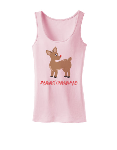 Cute Rudolph the Reindeer - Merry Christmas Womens Tank Top by TooLoud-Womens Tank Tops-TooLoud-SoftPink-X-Small-Davson Sales