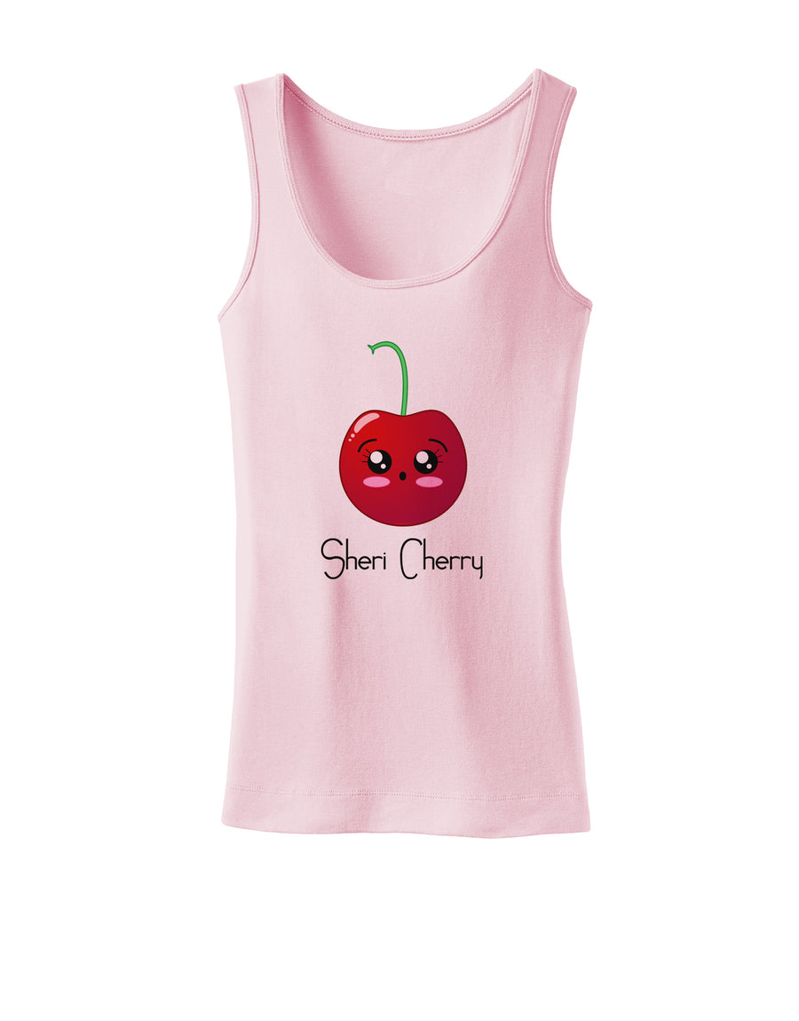 Sheri Cherry Text Womens Tank Top-Womens Tank Tops-TooLoud-White-X-Small-Davson Sales