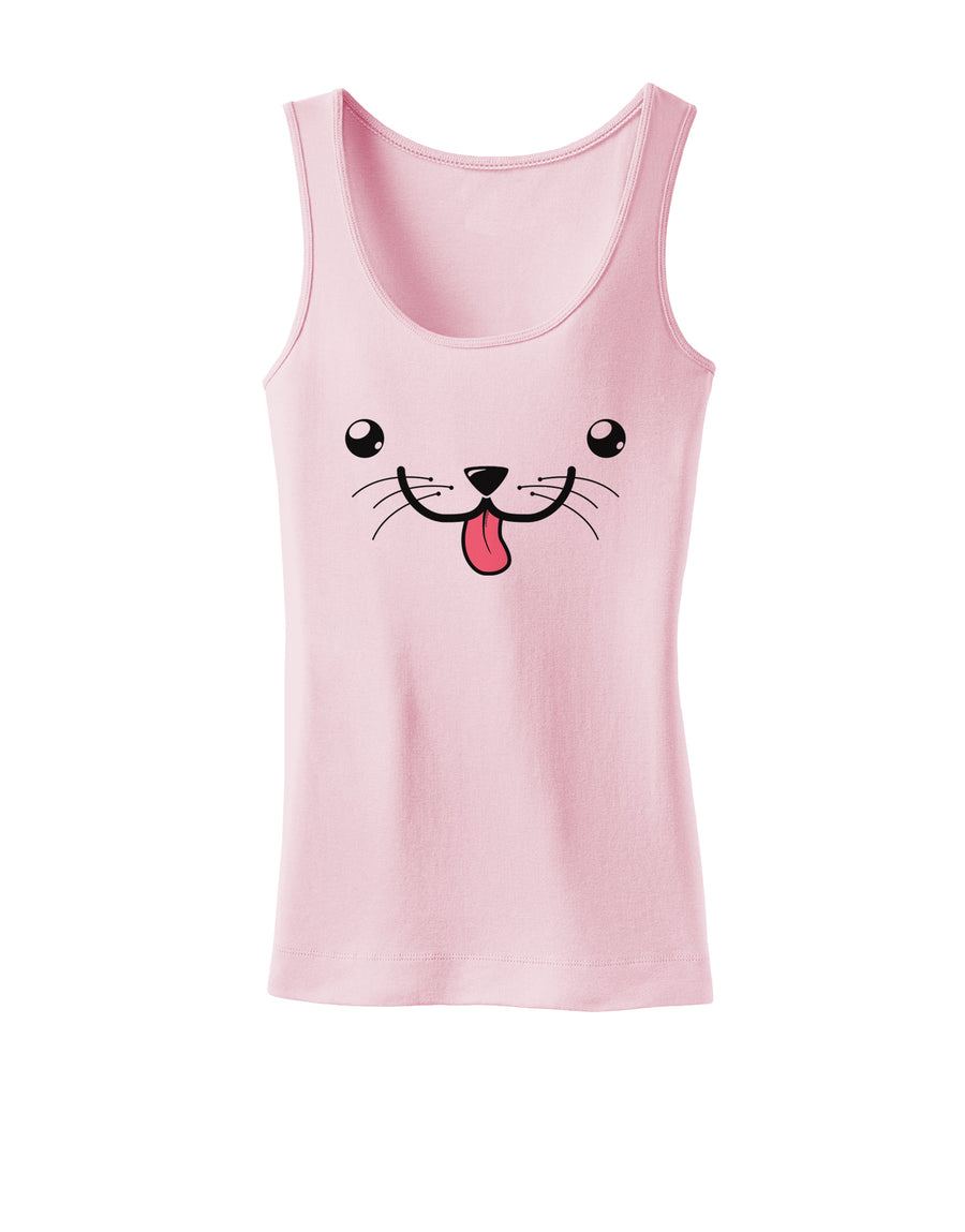 Kyu-T Face - Puppino the Puppy Dog Womens Tank Top-Womens Tank Tops-TooLoud-White-X-Small-Davson Sales