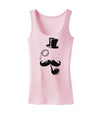 Tophat Mustache Pipe and Monocle Womens Tank Top-Womens Tank Tops-TooLoud-SoftPink-X-Small-Davson Sales