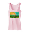 Mountain Sunset Watercolor Womens Tank Top-Womens Tank Tops-TooLoud-SoftPink-X-Small-Davson Sales