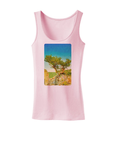 Colorado Tree Watercolor Womens Tank Top-Womens Tank Tops-TooLoud-SoftPink-X-Small-Davson Sales