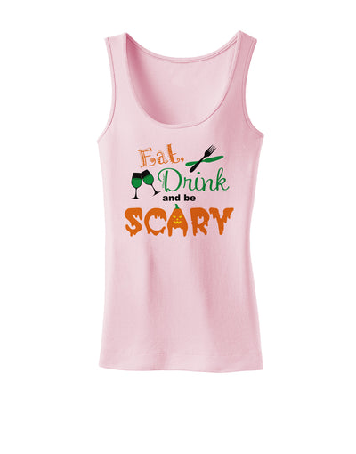 Eat Drink Scary Green Womens Tank Top-Womens Tank Tops-TooLoud-SoftPink-X-Small-Davson Sales