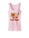 Cute Taco Tiger Text Womens Petite Tank Top-TooLoud-SoftPink-X-Small-Davson Sales