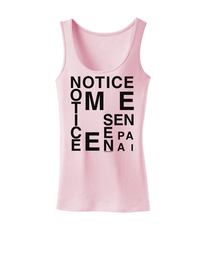 Notice Me Senpai Artistic Text Womens Tank Top-Womens Tank Tops-TooLoud-SoftPink-X-Small-Davson Sales