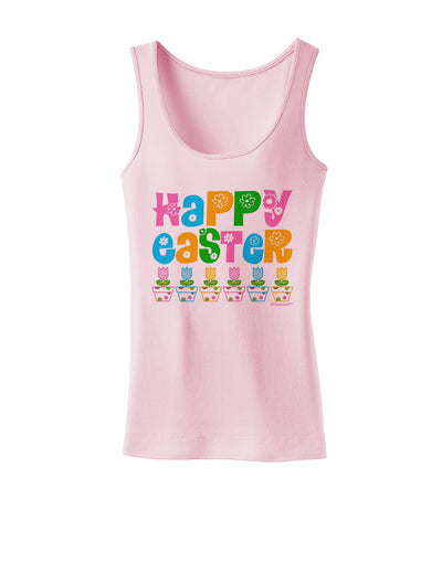 Happy Easter - Tulips Womens Tank Top by TooLoud-Womens Tank Tops-TooLoud-SoftPink-X-Small-Davson Sales