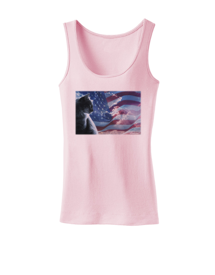 All American Cat Womens Tank Top by TooLoud-Womens Tank Tops-TooLoud-White-X-Small-Davson Sales