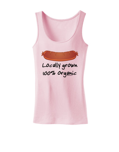 Locally Grown Organic Sausage Womens Petite Tank Top-TooLoud-SoftPink-X-Small-Davson Sales