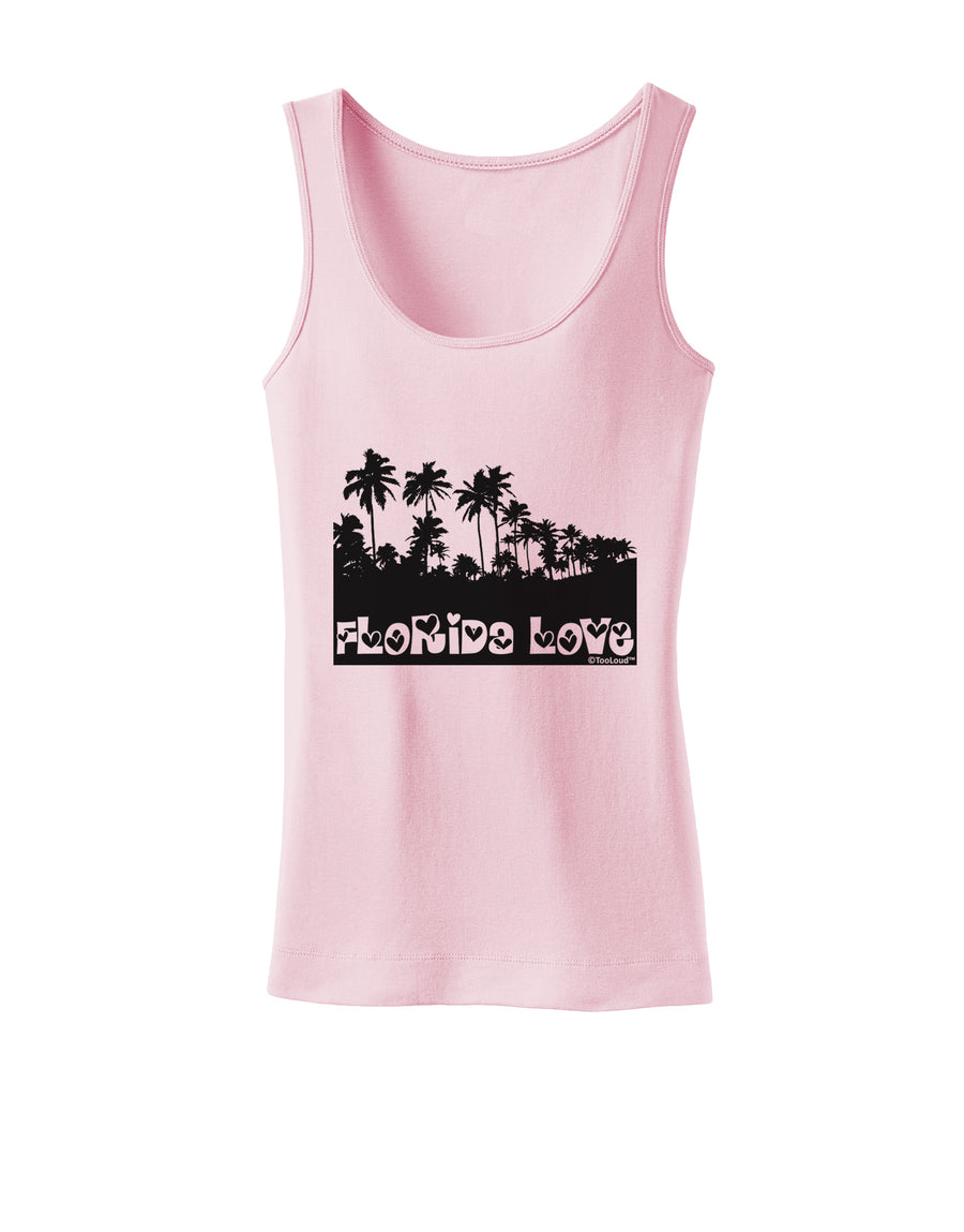 Florida Love - Palm Trees Cutout Design Womens Tank Top by TooLoud-Womens Tank Tops-TooLoud-White-X-Small-Davson Sales