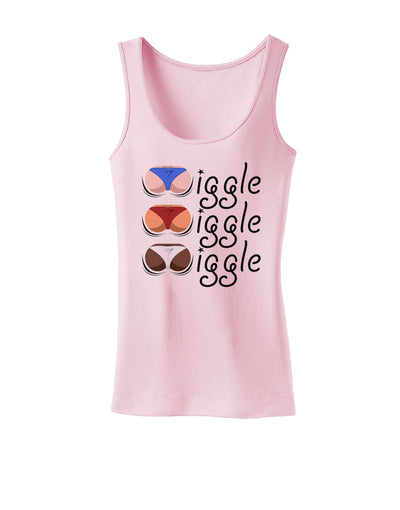 Wiggle Wiggle Wiggle - Twerk Color Womens Tank Top-Womens Tank Tops-TooLoud-SoftPink-X-Small-Davson Sales