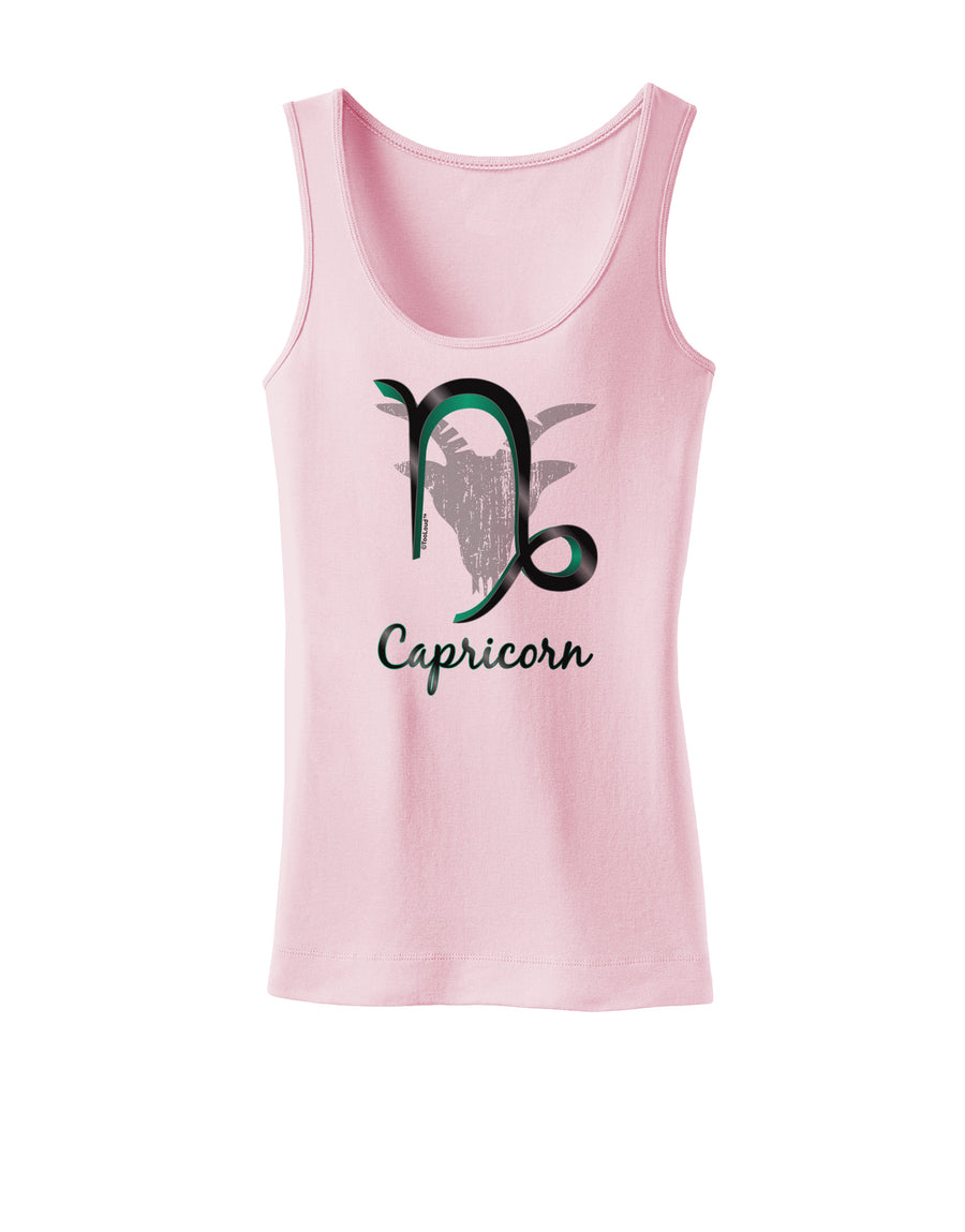 Capricorn Symbol Womens Petite Tank Top-TooLoud-White-X-Small-Davson Sales