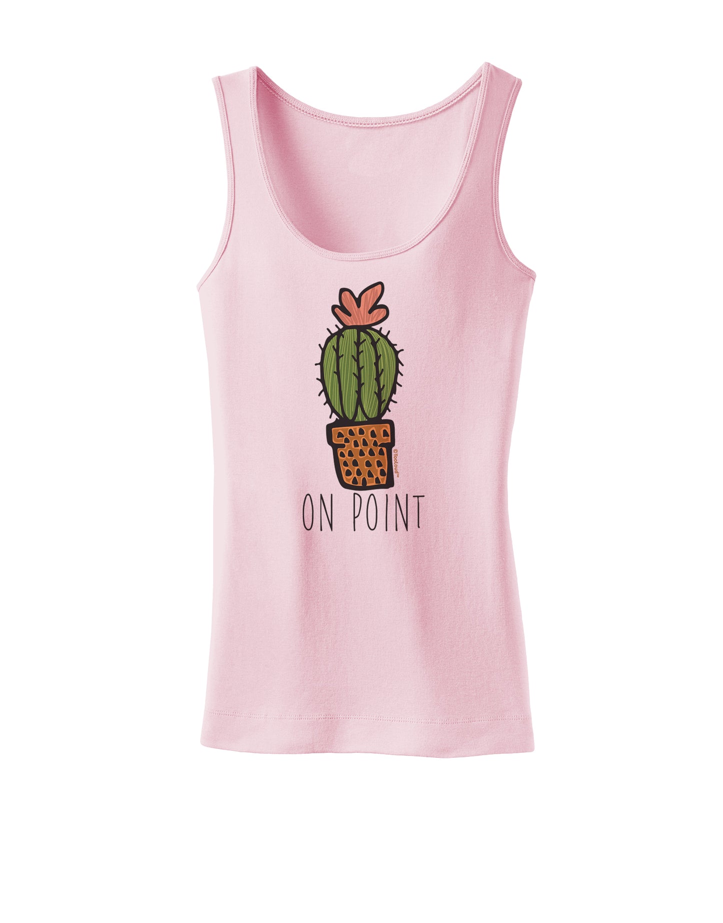 TooLoud On Point Cactus Womens Petite Tank Top-Womens Tank Tops-TooLoud-SoftPink-X-Small-Davson Sales