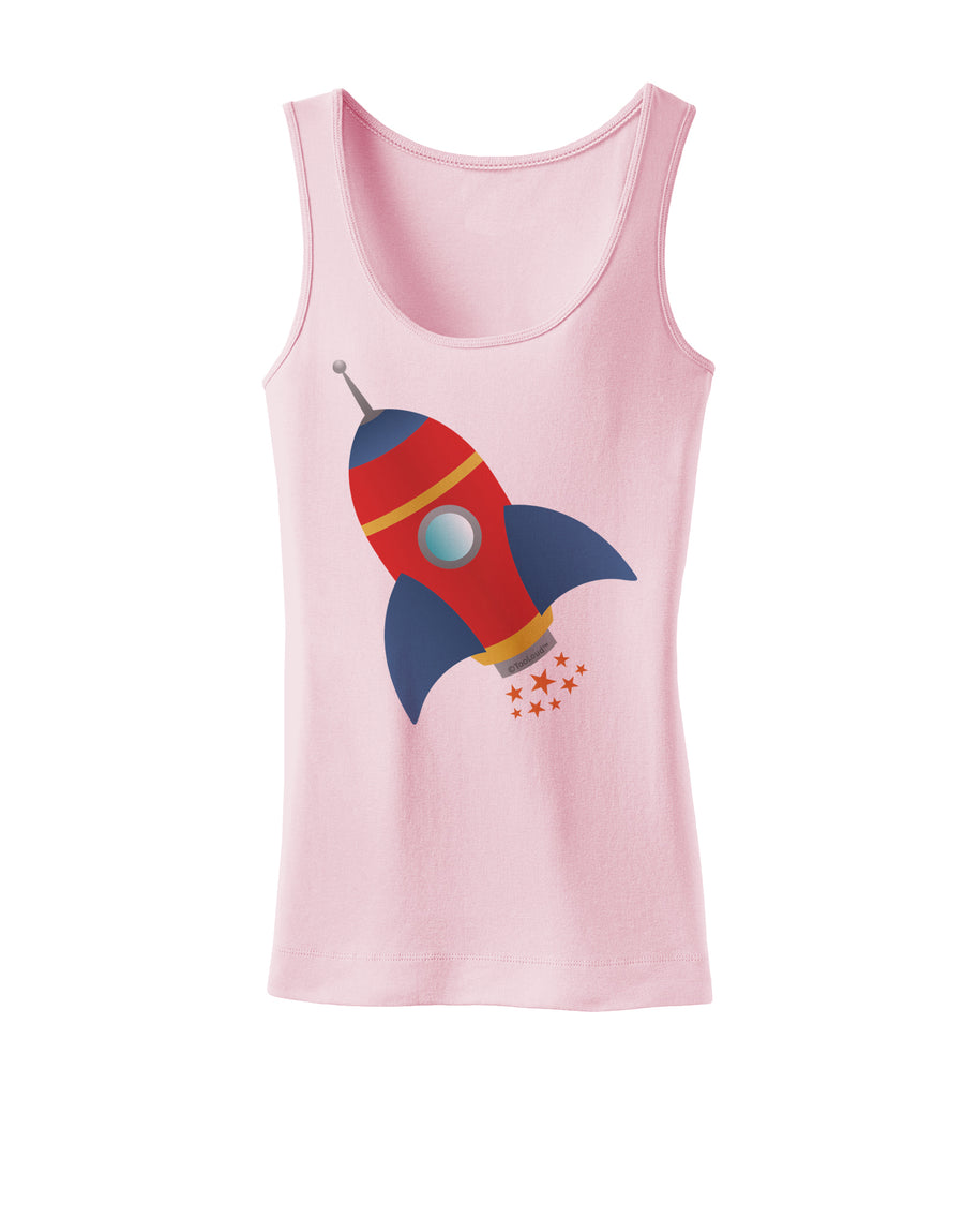 Space Rocket Ship and Stars Womens Tank Top by TooLoud-Womens Tank Tops-TooLoud-White-X-Small-Davson Sales