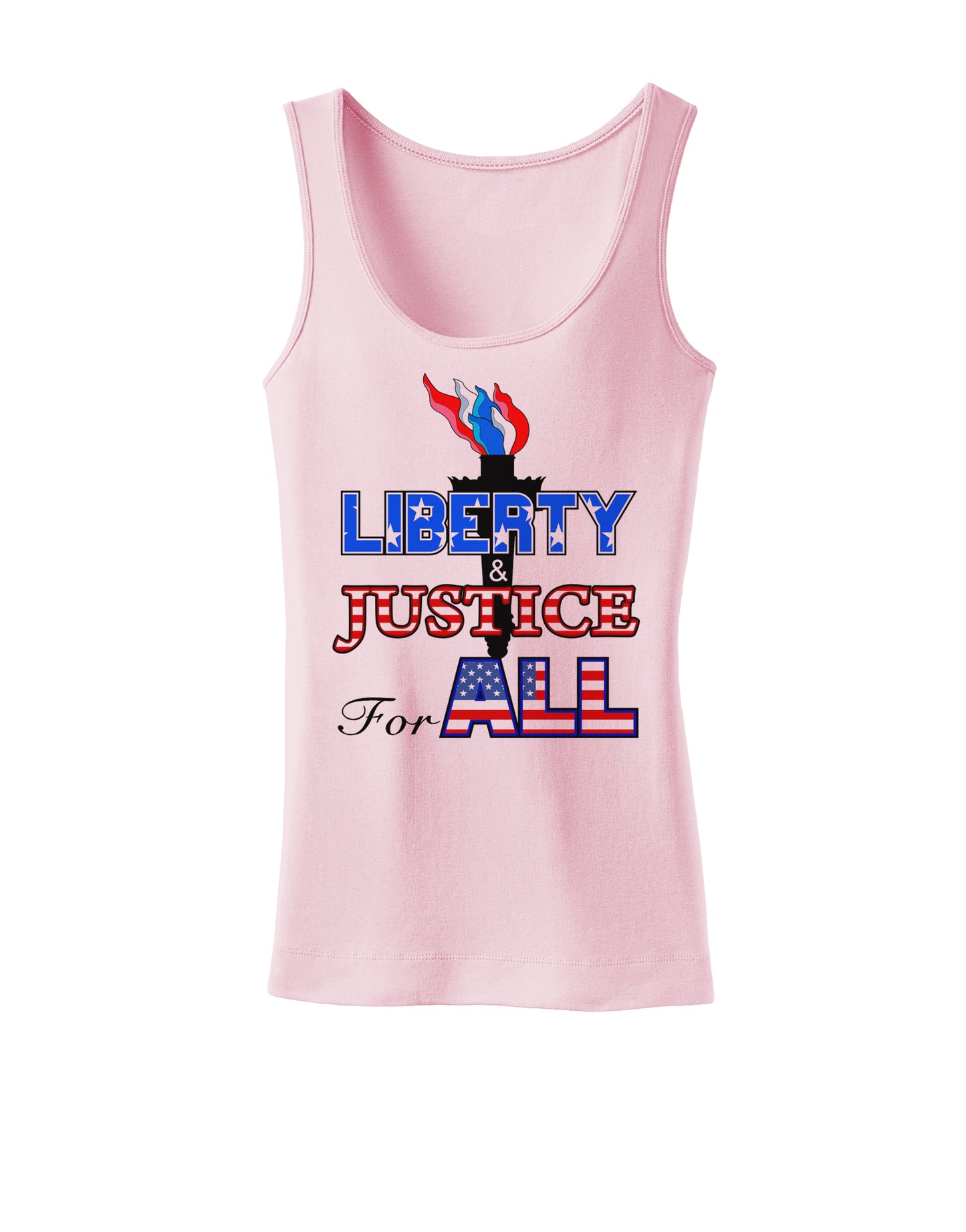 Liberty and Justice for All Womens Tank Top-Womens Tank Tops-TooLoud-SoftPink-X-Small-Davson Sales