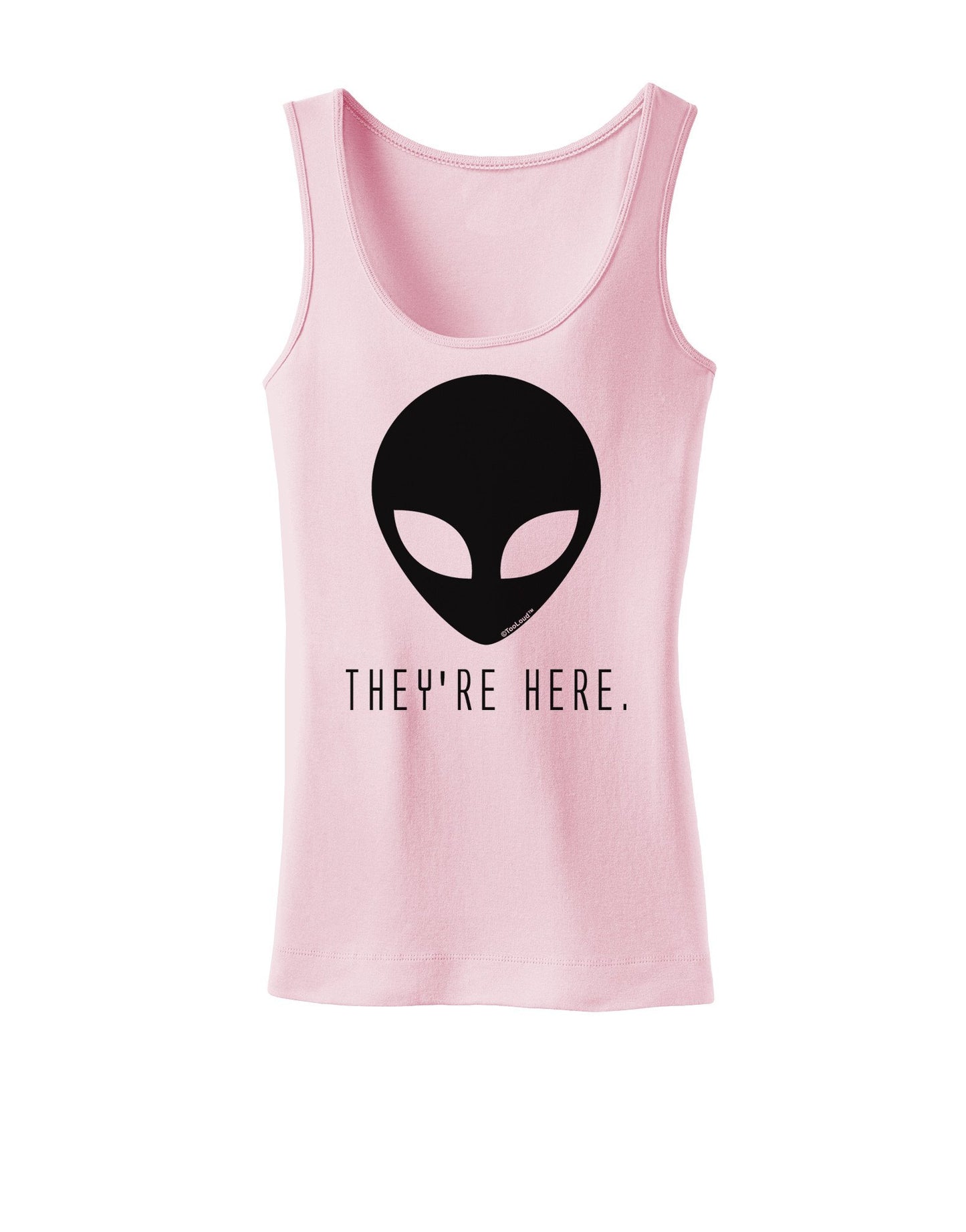 Alien They Are Here Womens Petite Tank Top-TooLoud-SoftPink-XXXX-Large-Davson Sales