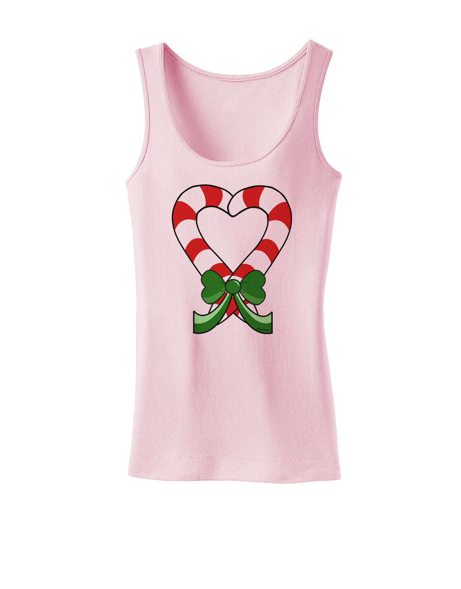 Candy Cane Heart Christmas Womens Tank Top-Womens Tank Tops-TooLoud-White-X-Small-Davson Sales