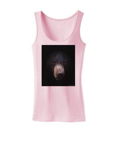 Scary Black Bear Womens Petite Tank Top-TooLoud-SoftPink-X-Small-Davson Sales