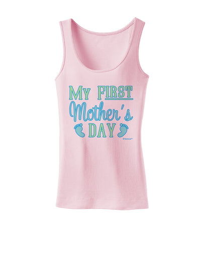 My First Mother's Day - Baby Feet - Blue Womens Tank Top by TooLoud-Womens Tank Tops-TooLoud-SoftPink-X-Small-Davson Sales