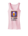 Pixel Beer Item Womens Petite Tank Top-TooLoud-SoftPink-X-Small-Davson Sales