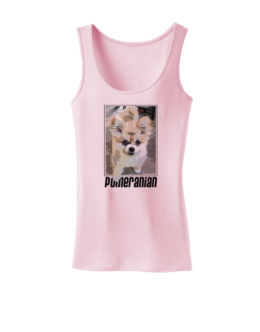 Pomeranian Step Out Womens Petite Tank Top by TooLoud-TooLoud-White-X-Small-Davson Sales