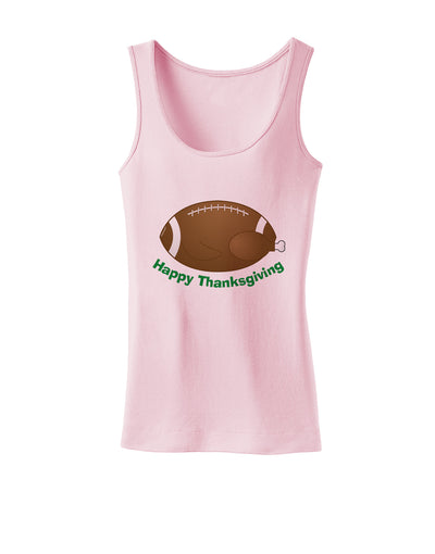 Football Turkey Happy Thanksgiving Womens Tank Top-Womens Tank Tops-TooLoud-SoftPink-X-Small-Davson Sales