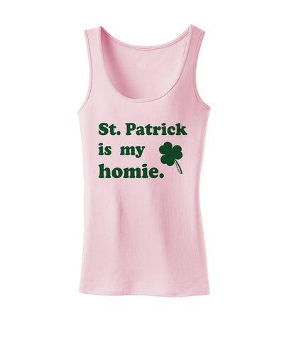 St Patrick is my Homie Womens Tank Top-Womens Tank Tops-TooLoud-SoftPink-X-Small-Davson Sales