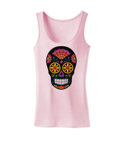 Version 2 Black Day of the Dead Calavera Womens Tank Top-Womens Tank Tops-TooLoud-SoftPink-X-Small-Davson Sales