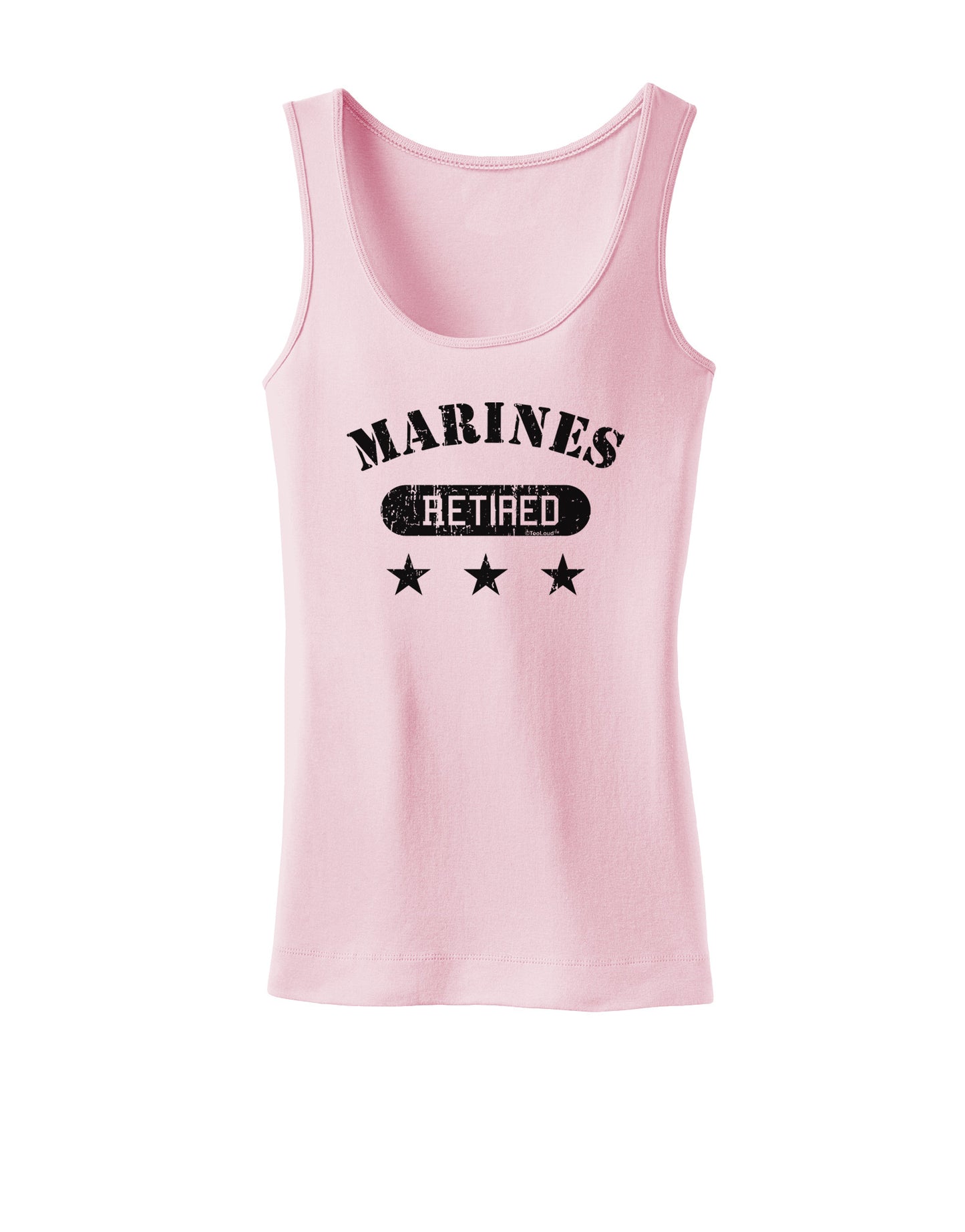 Retired Marines Womens Petite Tank Top-TooLoud-SoftPink-X-Small-Davson Sales